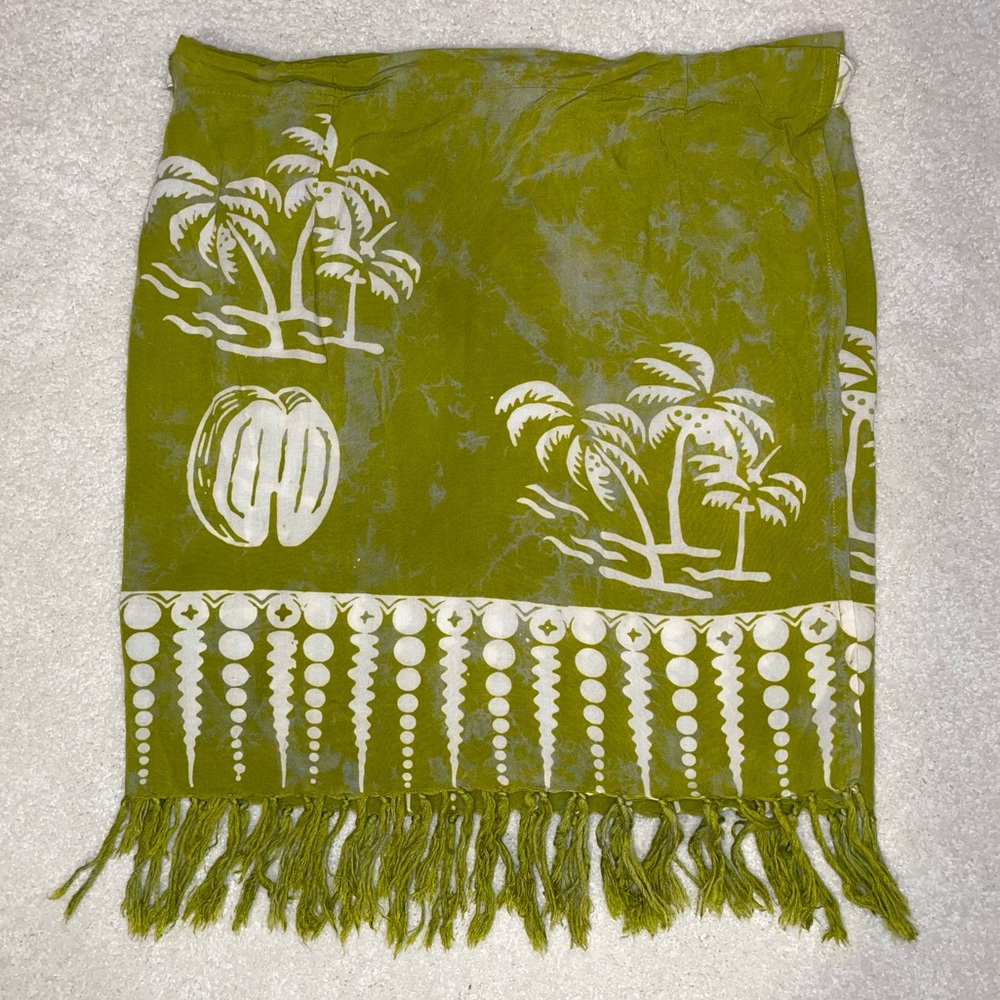 Olive Green Seychelles Sarong Skirt
